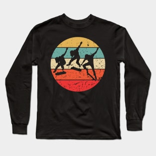 Skateboarding - Vintage Retro Skateboarder Long Sleeve T-Shirt